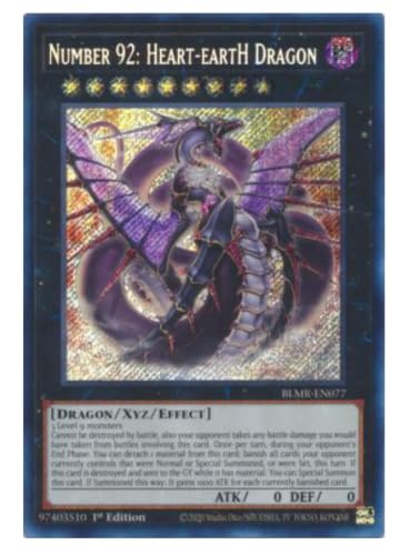 Yu Gi Oh Nummer 92: Herz-Erde-Drache BLMR-EN077 Secret Rare YuGiOh von YU-GI-OH!