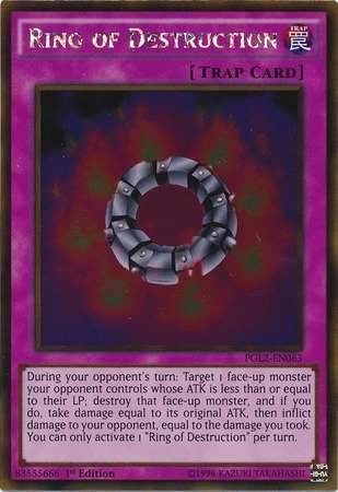 Yu-Gi-Oh! - Ring of Destruction (PGL2-EN063) - Premium Gold: Return of the Bling - 1st Edition - Gold Rare von Yu-Gi-Oh!