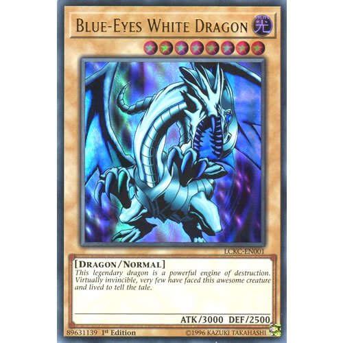 YuGiOh : LCKC-EN001 1st Ed Blue-Eyes White Dragon Ultra Rare Card - ( Legendary Collection Kaiba Mega Pack Yu-Gi-Oh! Single Card ) von YU-GI-OH!