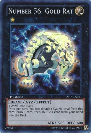 Yugioh Number 56 Gold Rat ZTIN-EN013 1st ed Super Rare [Toy] von YU-GI-OH!
