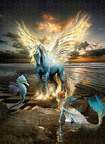 1500 Teile Puzzle Spielzeug Pegasus Seepferdchen Meerjungfrau Geschenk für die ganze Familie von YU GONG FANG