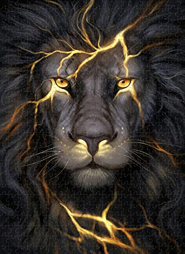 5000 Teile Puzzle Schwarz Gold Löwe Puzzle Holzspielzeug Geschenk Wohnkultur 5000 Teile Puzzle Schwarz Gold Löwe Puzzle Holzspielzeug Geschenk Wohnkultur von YU GONG FANG