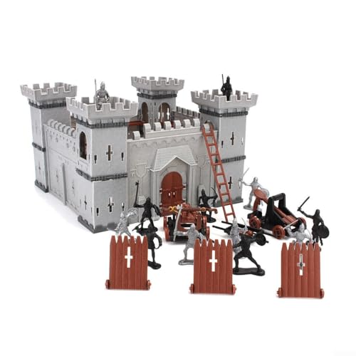 YUANGANG 3D-Burgmodell, Mittelalterliches Burgspiel Infanteriezubehör Spielset Spielzeug Für Selbst Zusammengebautes Gegossenes Burgmodell von YUANGANG