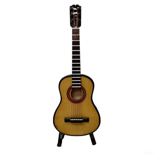 YUANGANG Maßstabsmodell Gitarre Musik Puppenhaus Zubehör Miniaturgitarre Instrumentenmodell (Akustikgitarre) von YUANGANG