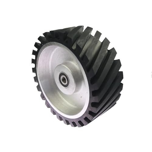 200 * 75 mm gezahntes Gummi-Kontaktrad, dynamisch ausgewuchtetes Riemenschleifer-Rückstand-Leitrad(Medium 70A,28mm keyway 8x3mm) von YUANYAO