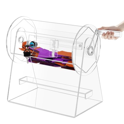 YUCHENGTECH lostrommel mit Griff Acryl Tombola Trommel Durchsichtige Tombola-Tickettrommel mit 2 Schlüsseln für Lotterie Bingo Tombola Kugeln Hält 2.000 Lose YUCHENGTECH lostrommel mit Griff Acryl Tombola Trommel Durchsichtige Tombola-Tickettrommel mit 2 Schlüsseln für Lotterie Bingo Tombola Kugeln Hält 2.000 Lose von YUCHENGTECH