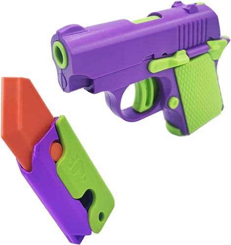 YUDANSI Simulation Pistole Fidget Toys, 2PC 3D Gedruckt Gun Messer Anti Stress Spielzeug Für Kinder Und Erwachsene, Jungen Mädchen Weihnachtsgeburtstagsgeschenke Partytütenfüller Spielzeug von YUDANSI