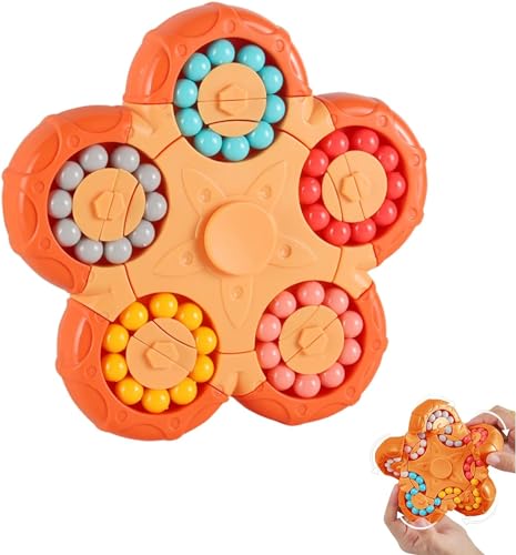 YUDANSI Zauberbohnen-Puzzle-Spielzeug, Magic Bean Rotierender Würfel Spielzeug, Rotierendes Finger Fidget Zauberwürfel, Weihnachten Geburtstag Neujahrsgeschenk für Kinder Teenager Erwachsene von YUDANSI