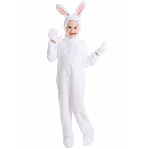 YUDATPG Kinder-Osterhasen-Kostüm, Kaninchen-Tier-Plüsch-Set, Einteiler für Kinder, Weihnachten, Halloween, Cosplay, Einteiler YUDATPG Kinder-Osterhasen-Kostüm, Kaninchen-Tier-Plüsch-Set, Einteiler für Kinder, Weihnachten, Halloween, Cosplay, Einteiler von YUDATPG