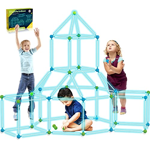 DIY Kinder Konstruktionsspielzeug,Outdoor Spielzeug - Kreativ Set für Kinder, Konstruktionsspiel, DIY-Bauspielzeug,Play Tent,Spielzelt, Indoor Spielhaus Höhle Kinder Spielzeug Mädchen Jungen 85pcs von YUDOXN