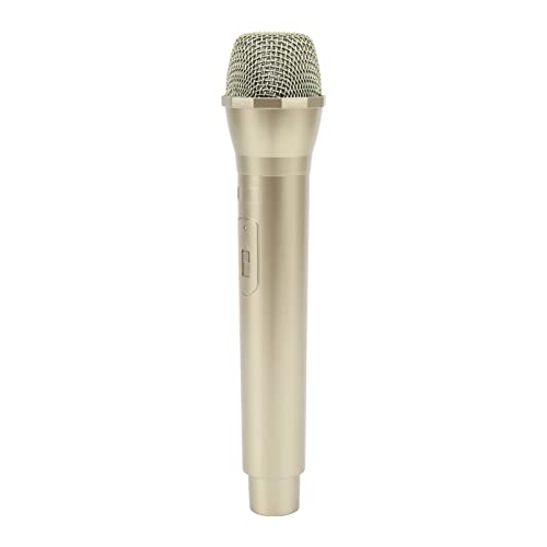 YUEHISY Fake Microfon, Prop Kids Mic für Karaoke -Bühnenfotografie -Party, Langlebiges Plastikspielzeug mit Simulationsdesign, Tragbares Leichtgewicht (Gold) von YUEHISY