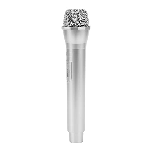 YUEHISY Fake Microfon, Prop Kids Mic für Karaoke -Bühnenfotografie -Party, Langlebiges Plastikspielzeug mit Simulationsdesign, Tragbares Leichtgewicht (Silver) von YUEHISY