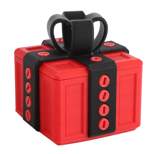 YUEHISY Nervige Geschenkbox, Streichschraubenschachtel, Neuheit Geschenkidee, Einzigartiges 3D -gedrucktes mit Schrauben Zum Aufbewahren von Spielzeug -Urlaubsdekorationen (Rot Schwarz) von YUEHISY