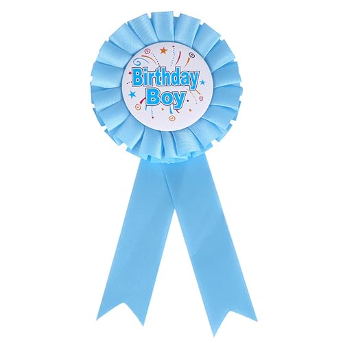 Geburtstag Junge Rosettenabzeichen Baby Blau Geburtstag Boy Award Ribbon Badge Geburtstag Junge Dekorationen für Kinder Jungen Party Dekoration Supplies Geburtstag Junge Rosettenabzeichen Baby Blau Geburtstag Boy Award Ribbon Badge Geburtstag Junge Dekorationen für Kinder Jungen Party Dekoration Supplies von YUEHNEOM