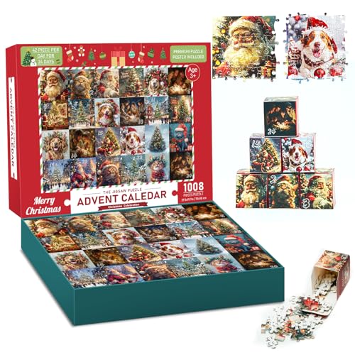 Adventskalender 2024 Weihnachten Puzzles, 24 Boxen 1008 Stück Puzzles für Jungen Mädchen Countdown zu Weihnachten Geschenke Adventskalender 2024 Weihnachten Puzzles, 24 Boxen 1008 Stück Puzzles für Jungen Mädchen Countdown zu Weihnachten Geschenke von YUEJIDZ