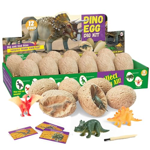 YUEMING Dinosaurier Egg Toy, Ausgraben Dino Ei Spielzeug Party Dinosaur Kit Ausgrabungsset Archäologie, Dinosaurier Spielzeug Ausgrabung für Kinder ab 6+, Archäologie Spiel für Jungen Mädchen YUEMING Dinosaurier Egg Toy, Ausgraben Dino Ei Spielzeug Party Dinosaur Kit Ausgrabungsset Archäologie, Dinosaurier Spielzeug Ausgrabung für Kinder ab 6+, Archäologie Spiel für Jungen Mädchen von YUEMING