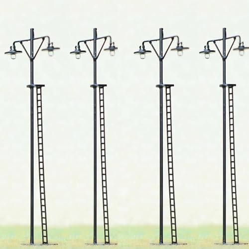 YUETTYY Eisenbahn-Lampenmast-Modell, 4 Stück HO Skala LED Yard Licht Straßenmodell, Zug Eisenbahn Straße Station Post Lampe Modell Für Kleine Landschaft Garten Lampen Beleuchtung Modell Züge Zubehör YUETTYY Eisenbahn-Lampenmast-Modell, 4 Stück HO Skala LED Yard Licht Straßenmodell, Zug Eisenbahn Straße Station Post Lampe Modell Für Kleine Landschaft Garten Lampen Beleuchtung Modell Züge Zubehör von YUETTYY