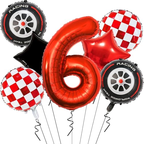 Car Geburtstagsdeko 6 Jahre,Auto Deko 6. geburtstag Junge,Folienballon Auto Geburtstag,Folienballon Zahl 6,Kindergeburtstag Deko 6 jahre,6 Jahr Rennauto Luftballons Junge Geburtstag Party Car Geburtstagsdeko 6 Jahre,Auto Deko 6. geburtstag Junge,Folienballon Auto Geburtstag,Folienballon Zahl 6,Kindergeburtstag Deko 6 jahre,6 Jahr Rennauto Luftballons Junge Geburtstag Party von YUEXNKO