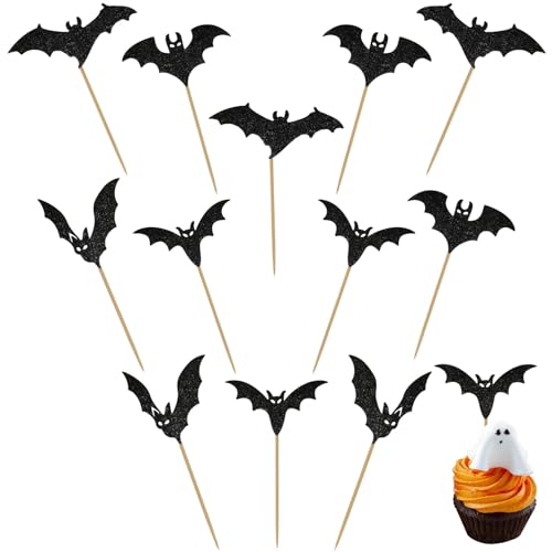 Fledermaus Kuchen Dekoration, 12 Stück Fledermäuse Cake Toppers, Fledermaus Cupcake Toppers, Fledermäuse Cupcake Dekoration, Bat Cake Toppers, Fledermaus Muffin Dekoration Fledermaus Kuchen Dekoration, 12 Stück Fledermäuse Cake Toppers, Fledermaus Cupcake Toppers, Fledermäuse Cupcake Dekoration, Bat Cake Toppers, Fledermaus Muffin Dekoration von YUEXNKO