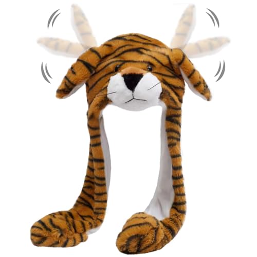 Mütze mit Beweglichen Ohren,Hasenohren Hut Plüsch,Hase Mütze,Hasen Hut mit Wackelohren,Beweglicher Ohr Kaninchen Hut,Cosplay Urlaub Weihnachten Karneval Party Geschenk für Erwachsene Kinder (Tiger) Mütze mit Beweglichen Ohren,Hasenohren Hut Plüsch,Hase Mütze,Hasen Hut mit Wackelohren,Beweglicher Ohr Kaninchen Hut,Cosplay Urlaub Weihnachten Karneval Party Geschenk für Erwachsene Kinder (Tiger) von YUEXNKO