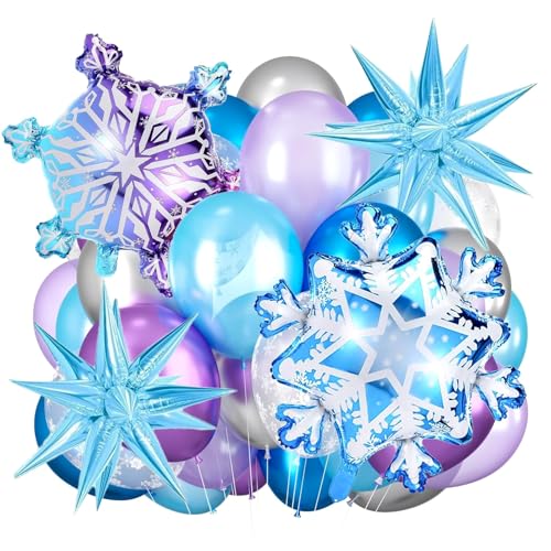 Schneeflocken Folienballons,Luftballon Blau Geburtstag Kit,Folienballon Schneeflocke,Schneeflocken Ballons,Geburtstag Luftballons Mädchen,Party Luftballons Folienballon für Kinder Party Dekoration Schneeflocken Folienballons,Luftballon Blau Geburtstag Kit,Folienballon Schneeflocke,Schneeflocken Ballons,Geburtstag Luftballons Mädchen,Party Luftballons Folienballon für Kinder Party Dekoration von YUEXNKO
