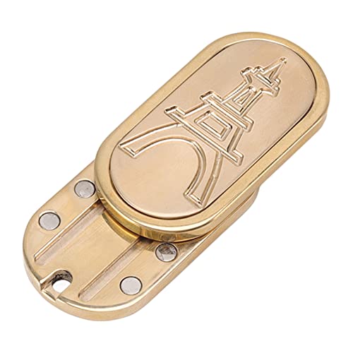 YUEYASHUX Metall EDC Zappeln Hand Drücken Magnetische Ring Token Finger Spielzeug Stress Relief (Typ a) (Turm) von YUEYASHUX