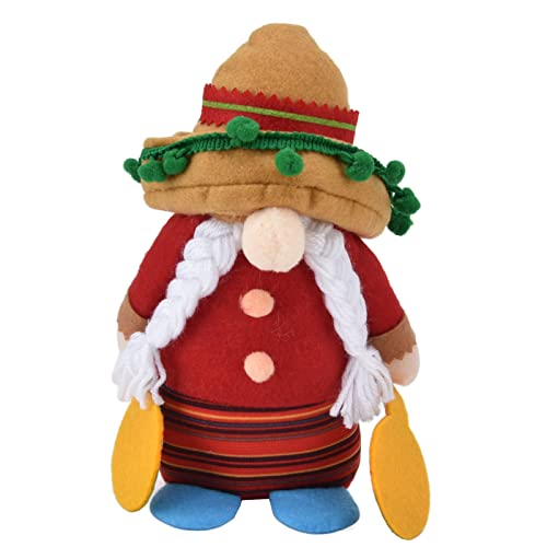 YUEYASHUX niedliche, weiche glückliche Zwergpuppendekoration für Halloween -Requisiten und Party -GNOME mit Musikinstrumenten (Gitarrenjunge) (Schabermädchen) von YUEYASHUX