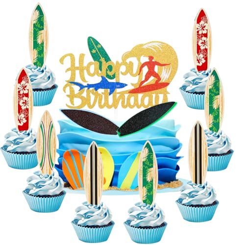 YUEcthynous 21 Stücke Sommer Strand Kuchen Dekoration,Surfbrett Cupcake Topper,Fingerspitzen Surfbrett Kuchen Dekoration für Schwimmbad Summer Beach Party Geburtstag Baby Shower Party Zubehör YUEcthynous 21 Stücke Sommer Strand Kuchen Dekoration,Surfbrett Cupcake Topper,Fingerspitzen Surfbrett Kuchen Dekoration für Schwimmbad Summer Beach Party Geburtstag Baby Shower Party Zubehör von YUEcthynous
