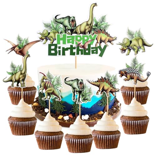 Dinosaurier Kuchendekoration,Dinosaurier Cupcake Topper,Dino Thema Geburtstagstorte Dekoration für Kinder Geburtstag Baby Shower Party Dekorationen Zubehör Dinosaurier Kuchendekoration,Dinosaurier Cupcake Topper,Dino Thema Geburtstagstorte Dekoration für Kinder Geburtstag Baby Shower Party Dekorationen Zubehör von YUEcthynous