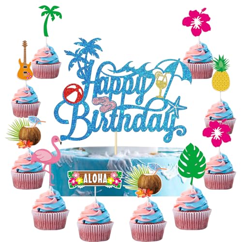 YUEcthynous Flamingo Geburtstag Deko,17 Stück Flamingo Cupcake Topper,Hawaii Party Deko Hawaii Tortendeko Sommerpartyzubehör für Mädchen Jungen Kinder Geburtstag Sommer Party Dekoration YUEcthynous Flamingo Geburtstag Deko,17 Stück Flamingo Cupcake Topper,Hawaii Party Deko Hawaii Tortendeko Sommerpartyzubehör für Mädchen Jungen Kinder Geburtstag Sommer Party Dekoration von YUEcthynous