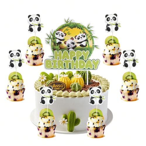 YUEcthynous Panda Cupcake Dekoration,25 Stück Panda Tortendeko Happy Panda Geburtstagskuchen Dekoration Baby Party,Kindergeburtstagsparty Zubehör YUEcthynous Panda Cupcake Dekoration,25 Stück Panda Tortendeko Happy Panda Geburtstagskuchen Dekoration Baby Party,Kindergeburtstagsparty Zubehör von YUEcthynous