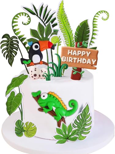 Tiere Geburtstag Tortendeko,Zoo Dschungel Tortendeko Party Dekoration für Kinder Junge Mädchen Erster Geburtstag Taufe Baby Dusche Einfach zuAmazonas-Regenwälder Dschungel Tiere Geburtstag Tortendeko,Zoo Dschungel Tortendeko Party Dekoration für Kinder Junge Mädchen Erster Geburtstag Taufe Baby Dusche Einfach zuAmazonas-Regenwälder Dschungel von YUEcthynous