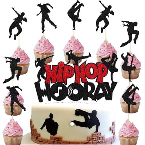 YUEcthynous Cake Topper Hip Hop,11 Stücke Street Dance Kuchen Deko,Rock Musik Thema Hip Hop Deko für Geburtstagskuchen Dekorationen Musik Happy Birthday Party Supplie Kindergeburtstag,Babytaufe YUEcthynous Cake Topper Hip Hop,11 Stücke Street Dance Kuchen Deko,Rock Musik Thema Hip Hop Deko für Geburtstagskuchen Dekorationen Musik Happy Birthday Party Supplie Kindergeburtstag,Babytaufe von YUEcthynous