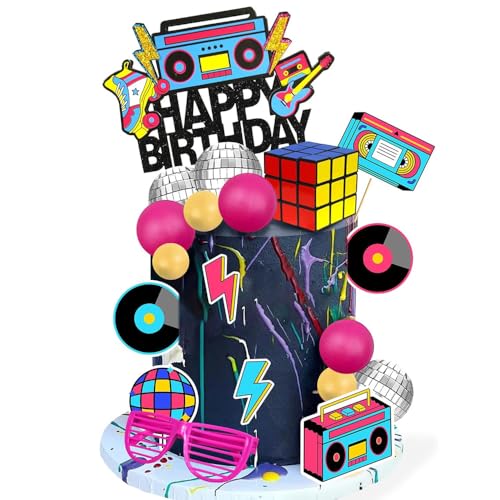 YUEcthynous Musik Kuchen Dekoration,20 Stück Vintage Musik Kuchen Dekoration,Musiknoten Cake Topper 80er und 90er Jahre Retro Hip-Hop Kuchen Dekoration Retro Geburtstagsparty Requisiten YUEcthynous Musik Kuchen Dekoration,20 Stück Vintage Musik Kuchen Dekoration,Musiknoten Cake Topper 80er und 90er Jahre Retro Hip-Hop Kuchen Dekoration Retro Geburtstagsparty Requisiten von YUEcthynous
