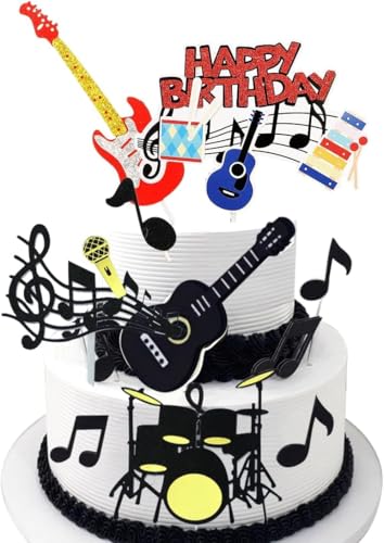 YUEcthynous Musiknoten Cupcake Toppers,Happy Birthday Gitarre Kuchen Toppers,Musikalisches für Kinder Mädchen Junge Musikalisches Thema Party Geburtstagsfeier Baby Taufe Dekoration YUEcthynous Musiknoten Cupcake Toppers,Happy Birthday Gitarre Kuchen Toppers,Musikalisches für Kinder Mädchen Junge Musikalisches Thema Party Geburtstagsfeier Baby Taufe Dekoration von YUEcthynous