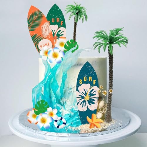 YUEcthynous Sommer Strand Kuchen Dekoration 20Stück Hawaiianische Kuchendekorationen Geburtstagsparty Sommer Strand Surfen Kuchen Plugin Palmblättern Surfbrett Geburtstag Babyparty Partyzubehör YUEcthynous Sommer Strand Kuchen Dekoration 20Stück Hawaiianische Kuchendekorationen Geburtstagsparty Sommer Strand Surfen Kuchen Plugin Palmblättern Surfbrett Geburtstag Babyparty Partyzubehör von YUEcthynous
