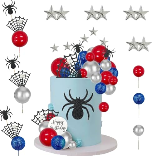 YUEcthynous Spinne Web Kuchen Dekorationen,37 Stück City Hero Kuchen Dekoration Kuchen Deko Kindergeburtstag Hero Tortendeko für Mädchen,Junge,Geburtstagsfeier Spinne Kuchen Topper YUEcthynous Spinne Web Kuchen Dekorationen,37 Stück City Hero Kuchen Dekoration Kuchen Deko Kindergeburtstag Hero Tortendeko für Mädchen,Junge,Geburtstagsfeier Spinne Kuchen Topper von YUEcthynous