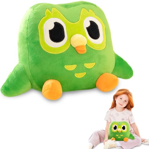 Eule Kuscheltier Eule Stofftier Green Owl Plush mit Großen Augen 30cm Weich Plüschtier Karikatur Plüsch Eule Spielzeug Wurfkissen Stuffed Animals Stofftier für Wohnkultur Mädchen Jungen Kinder von YUFFQOPC