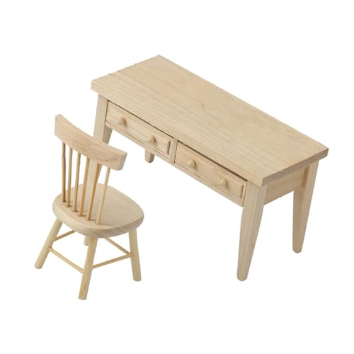 1/12 Skala Miniatur Puppenhäusermöbel Set Von Tisch Und Stuhlmodellfigur Für Realistische Szene Anzeigedekoration von YUGSHNKFC