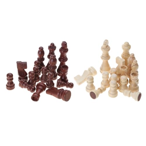32 Stück Schachfiguren aus Holz, internationales Schachfiguren, Turnier, Holz, Schachfiguren, handgeschnitzte Figur 32 Stück Schachfiguren aus Holz, internationales Schachfiguren, Turnier, Holz, Schachfiguren, handgeschnitzte Figur von YUGSHNKFC