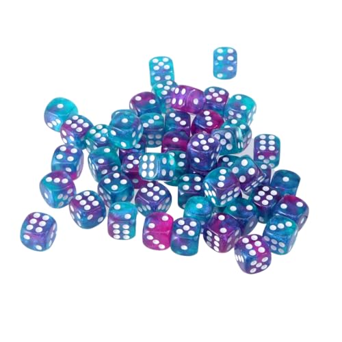 50 Stück sortierte Farben, runde Ecken, 12 mm, Würfel mit Zahlenpunkten für Kinder, Acryl, 6-seitiges Lernwürfel-Set 50 Stück sortierte Farben, runde Ecken, 12 mm, Würfel mit Zahlenpunkten für Kinder, Acryl, 6-seitiges Lernwürfel-Set von YUGSHNKFC
