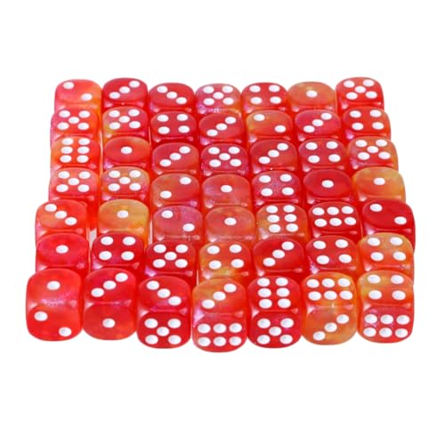 50 Stück sortierte Farben, runde Ecken, 12 mm, Würfel mit Zahlenpunkten für Kinder, Acryl, 6-seitiges Lernwürfel-Set 50 Stück sortierte Farben, runde Ecken, 12 mm, Würfel mit Zahlenpunkten für Kinder, Acryl, 6-seitiges Lernwürfel-Set von YUGSHNKFC