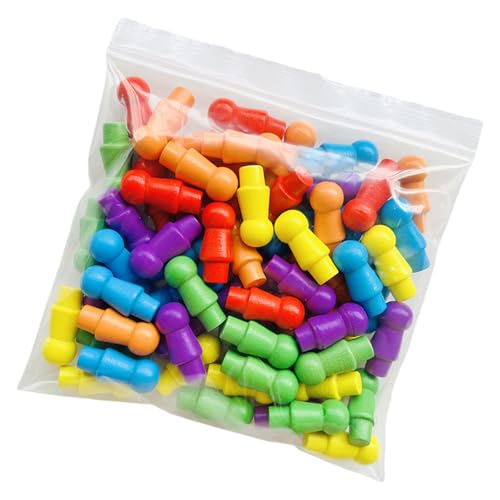 60pcs Strategie Brettspiel Schachstücke Bunte Ersatzprüfer Holzstifte Schachspielstücke Brettspielzubehör 60pcs Strategie Brettspiel Schachstücke Bunte Ersatzprüfer Holzstifte Schachspielstücke Brettspielzubehör von YUGSHNKFC