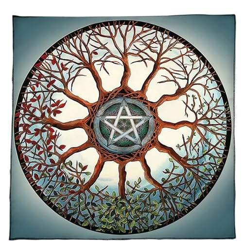 Baumsternmuster Tarotkarte Tischdecke Altäre Divinationen Tisch Stoff Wandteppich Leicht Zu Verwenden. von YUGSHNKFC