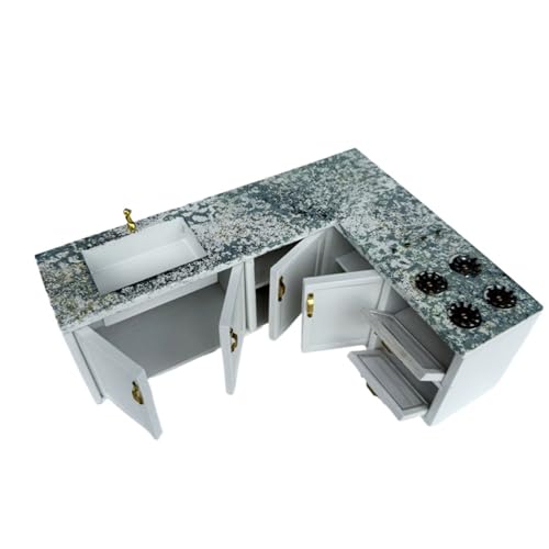 Dollhouses Küchenschrank Set Mit Herd Waschbecken Miniaturmöbel Für Einfallsreiches Spiel Craft Model Project Decors Dollhouses Küchenschrank Set Mit Herd Waschbecken Miniaturmöbel Für Einfallsreiches Spiel Craft Model Project Decors von YUGSHNKFC