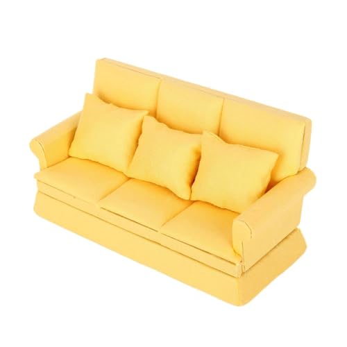 Dollhouses Mit 1/12 Skala DREI Sitze Miniatur Couchmöbel So Tun Sich Für Kindermöbelmodell Für Puppenhäuser von YUGSHNKFC