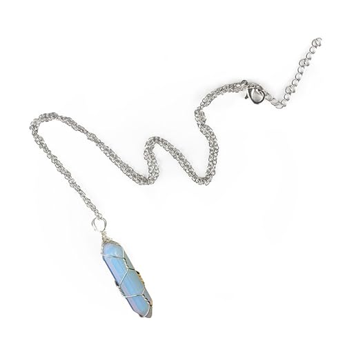 Heilende Kristallpendellanhänger Halsketten Spitzer Stein Charme Halskette Spirituelle Edelsteine Anhänger Schmuck Für Frauen Mädchen Natürliche Kristall Halsketten Sets Für Männer Frauen Spirituelle von YUGSHNKFC