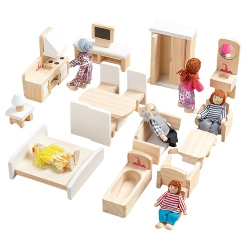 Holzpuppenhouses Möbel Set Wohnzimmer Badezimmer Schlafzimmer Szene Für EIN Engagiertes Totendspiel Kinder Bevorzugt Geschenk Holzpuppenhouses Möbel Set Wohnzimmer Badezimmer Schlafzimmer Szene Für EIN Engagiertes Totendspiel Kinder Bevorzugt Geschenk von YUGSHNKFC
