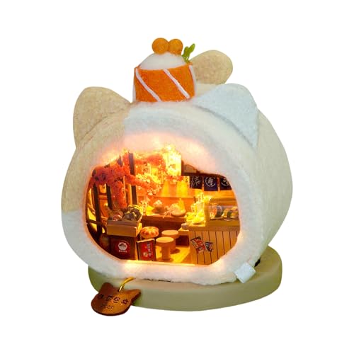 Miniaturpuppenhouses 3D Puzzlehandwerk Für Erwachsene Und Kinder Mit Lichtern Sushi Restaurantmodell Für Die Heimdekoration Miniaturpuppenhouses 3D Puzzlehandwerk Für Erwachsene Und Kinder Mit Lichtern Sushi Restaurantmodell Für Die Heimdekoration von YUGSHNKFC