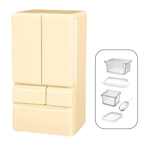 Plastik Miniatur Kühlschrankmodell Figur Spielzeug Für Kinder So Tun Spiele Spiel 1/12 Dollhouses Szene Display Dekoration von YUGSHNKFC